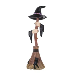 National Tree Company 48 in. Halloween Broom with Arms & Witch Hat