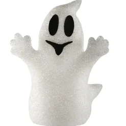 National Tree Company 9 in. Halloween Changes Color White Ghost Decoration with LED Lights