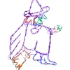 National Tree Company 46 in. Halloween Flying Witch Lighted Sign Decoration with LED Lights