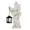 National Tree Company 14 in. Halloween Ghost with Lantern Holds One Candle Tabletop Decoration