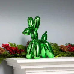 National Tree Company 11 in. Halloween Green Balloon Dog Figurine