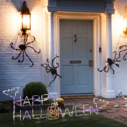 National Tree Company 57 in. Halloween Happy Halloween Sign Lighted Sign Decoration with LED Lights