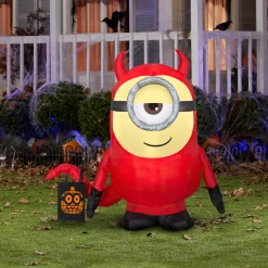 National Tree Company 42 in. Halloween Minion Dave Inflatable Decoration