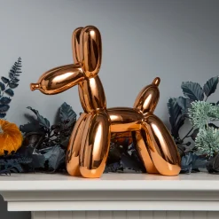 National Tree Company 11 in. Halloween Orange Balloon Dog Figurine