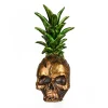 National Tree Company 14 in. Halloween Pineapple Skull Tabletop Decoration