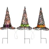 National Tree Company 23 in. Halloween Pre-Lit Black Witchs Hat Garden Stakes