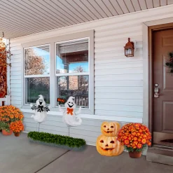 National Tree Company 31 in. Halloween Pre-Lit Boo Ghost Lawn Decoration with LED Lights