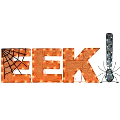 National Tree Company 50 in. Halloween Pre-Lit EEK! Outdoor Sign with LED Lights