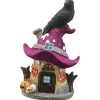 National Tree Company 10 in. Halloween Pre-Lit Haunted Mushroom House Decoration with LED Lights