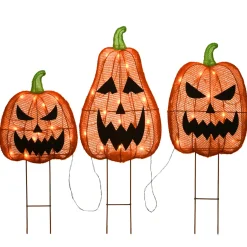 National Tree Company 26 in. Halloween Pre-Lit Jack-O-Lantern Garden Stakes