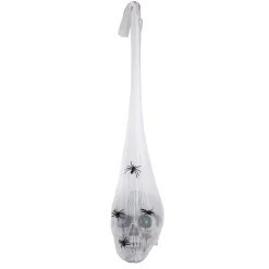 National Tree Company 27 in. Halloween Pre-Lit Sound Activated Animated Hanging Skull with LED Lights