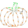 National Tree Company 14 in. Halloween Pumpkin Lighted Sign Decoration with LED Lights