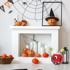 National Tree Company 11 in. Halloween Single Eye Metal Pumpkin Decoration