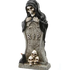 National Tree Company 12 in. Halloween Skeleton Behind a Tombstone Decoration