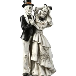 National Tree Company 11 in. Halloween Skeleton Bride and Groom Decoration