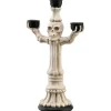 National Tree Company 12 in. Halloween Skeleton Candelabra Holds Three Candles