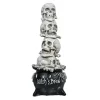 National Tree Company 38 in. Halloween Stacked Skulls in a Cauldron Tabletop Decoration