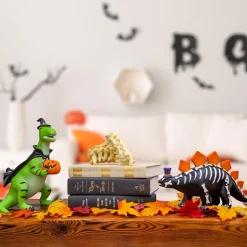 National Tree Company 12 in. Halloween Stegosaurus Dinosaur Skeleton Tabletop Decoration