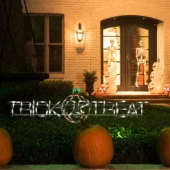 National Tree Company 52 in. Halloween Trick or Treat Lighted Sign Decoration with LED Lights
