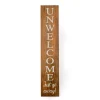 National Tree Company 39 in. Halloween Unwelcome Just Go Away Wooden Hanging Porch Sign Decoration