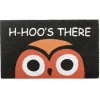 National Tree Company 30 in. Halloween WHOS THERE Owl Doormat Decoration