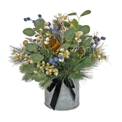 National Tree Company 17 in. HGTV Home Collection Swiss Chic Arrangement