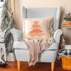 National Tree Company 18 in. HGTV Home Collection Coastal Christmas Pillow