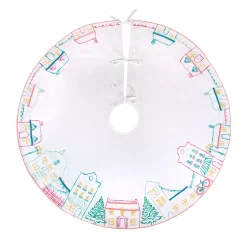National Tree Company 52 in. HGTV Home Collection Village Scene Tree Skirt