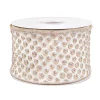 National Tree Company 3 in. HGTV Home Collection Rainer Jacquard Tissue Back Ribbon, Gold
