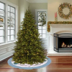 National Tree Company 52 in. HGTV Home Collection Embroidered Coastal Colors Tree Skirt