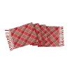 National Tree Company 72 in. HGTV Home Collection Bias Cut Red Plaid Table Runner