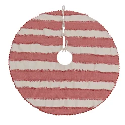 National Tree Company 48 in. HGTV Home Collection Red White Ric Rac Border Tree Skirt