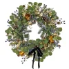 National Tree Company 28 in. HGTV Home Collection Swiss Chic Wreath
