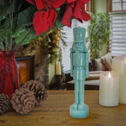 National Tree Company 12 in. HGTV Home Collection Nutcracker Christmas Decor, Icy Blue