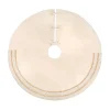 National Tree Company 52 in. HGTV Home Collection Fringe Detail Tree Skirt, Off White