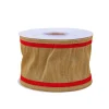 National Tree Company 3 in. HGTV Home Collection Dupioni Double-Sided Ribbon, Gold & Red
