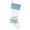 National Tree Company 20 in. HGTV Home Collection Embroidered Blue Crab Stocking