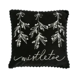National Tree Company 18 in. HGTV Home Collection Mistletoe Pillow
