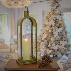 National Tree Company 22 in. HGTV Home Collection Antique Bronze Arched Lantern, Medium