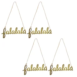 National Tree Company 9 in. HGTV Home Collection Falalala Metal Ornament Set