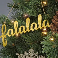 National Tree Company 9 in. HGTV Home Collection Falalala Metal Ornament Set