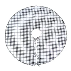 National Tree Company 48 in. HGTV Home Collection Black White Ric Rac Border Tree Skirt