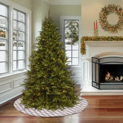 National Tree Company 48 in. HGTV Home Collection Black White Ric Rac Border Tree Skirt