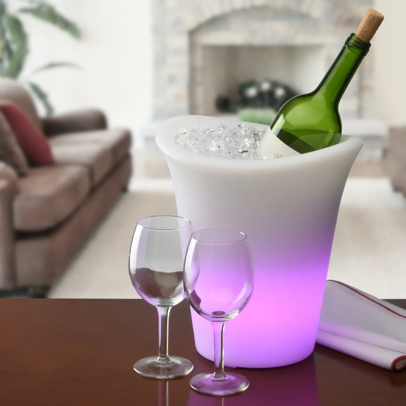 National Tree Company 10 in. Ice Bucket with Color Changing LED Lights