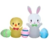 National Tree Company 78 in. Inflatable Easter Bunny and Chick Decoration