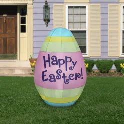 National Tree Company 66 in. Inflatable Happy Easter Egg Decoration