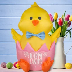 National Tree Company 20 in. Inflatable Waving Chick Easter Decoration