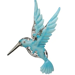National Tree Company 14 in. Majestic Blue Bird Metal Wall Decoration
