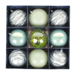 National Tree Company 13 in. Mint Xmas Ball Decor Set
