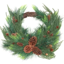 National Tree Company 26 in. Mixed Bristle Pine Decorated Wreath